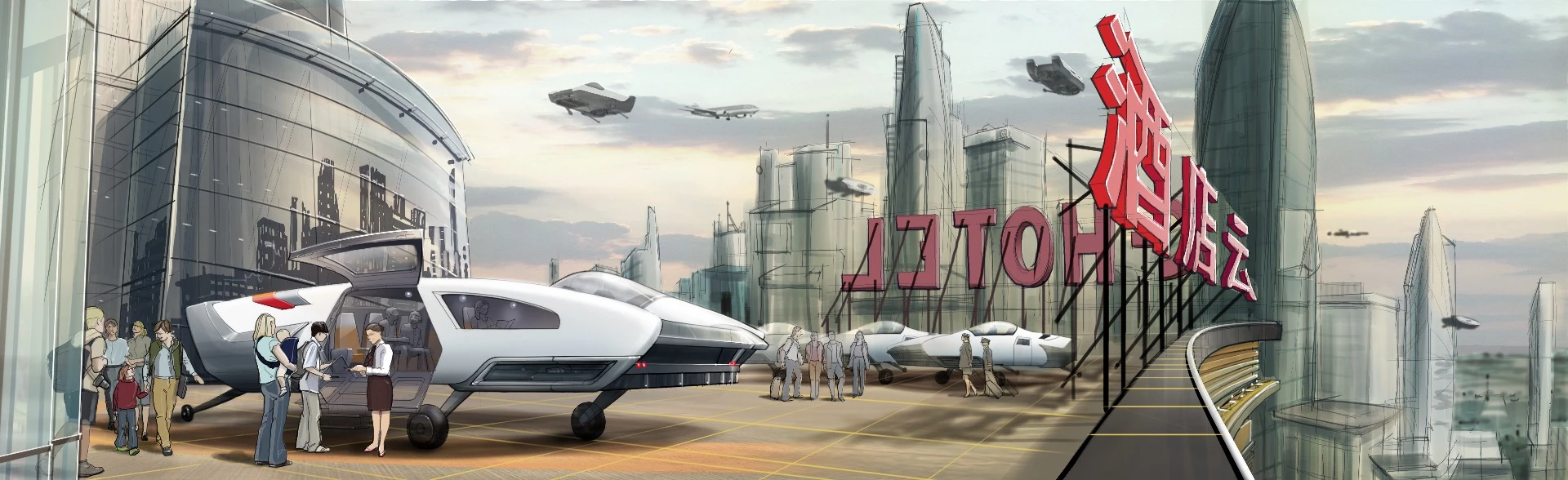 VTOL flying cars like the CityHawk should be able to land on rooftops