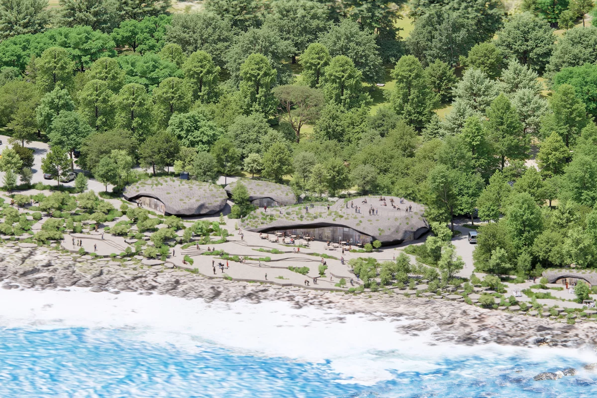 Nature Rocks! will consist of several boulder-like buildings along the rugged coastline in Jialeshui, Taiwan