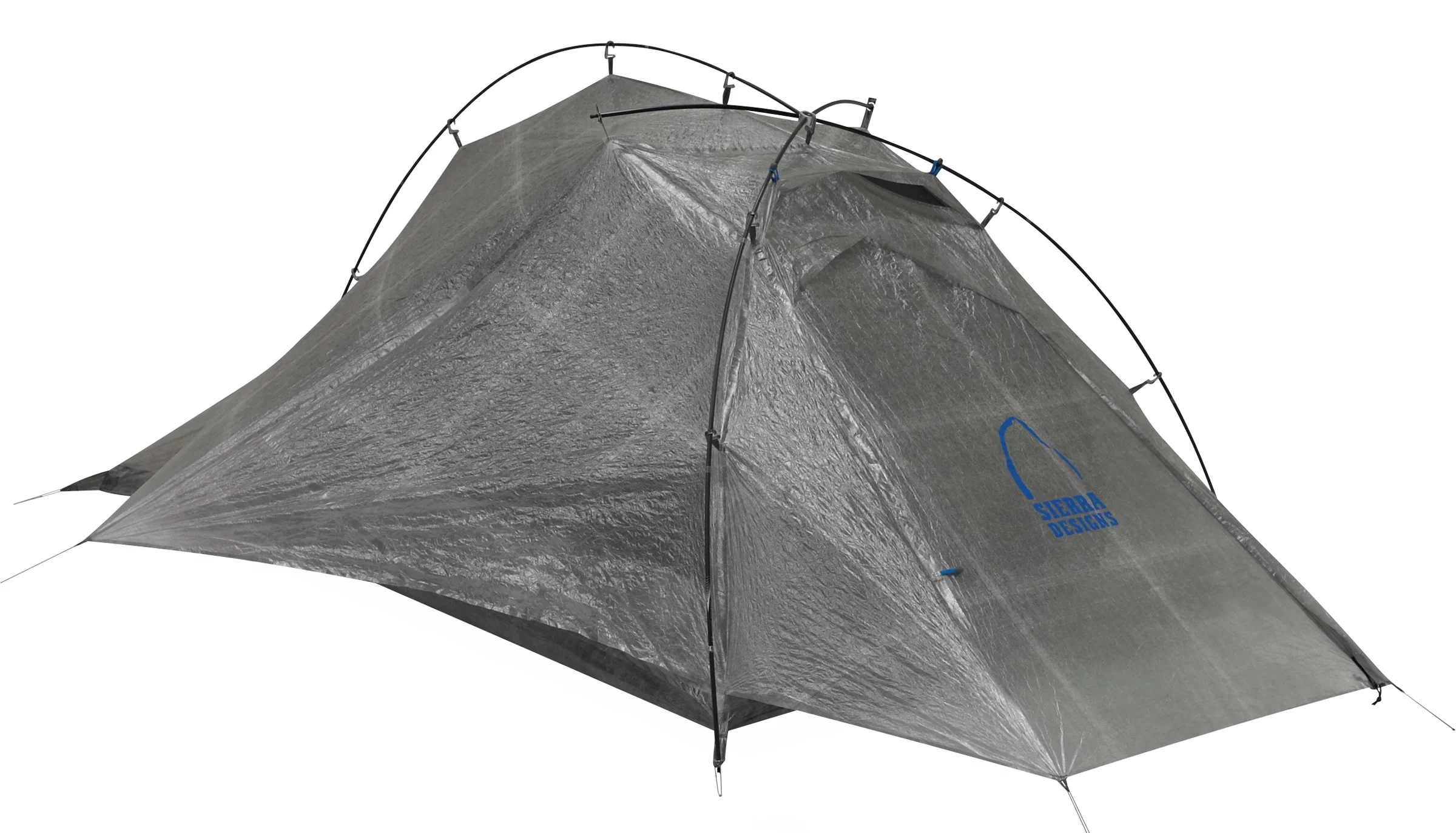 A cuben fiber shell and carbon fiber poles make the Sierra Designs Mojo UFO one of the lightest tents ever