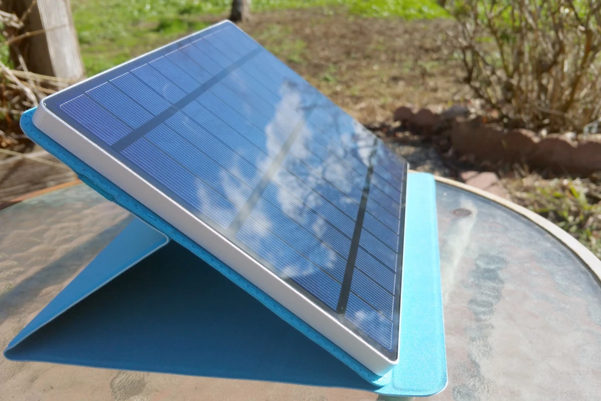 The Solartab solar charger strikes a great balance for portable size and appreciable performance