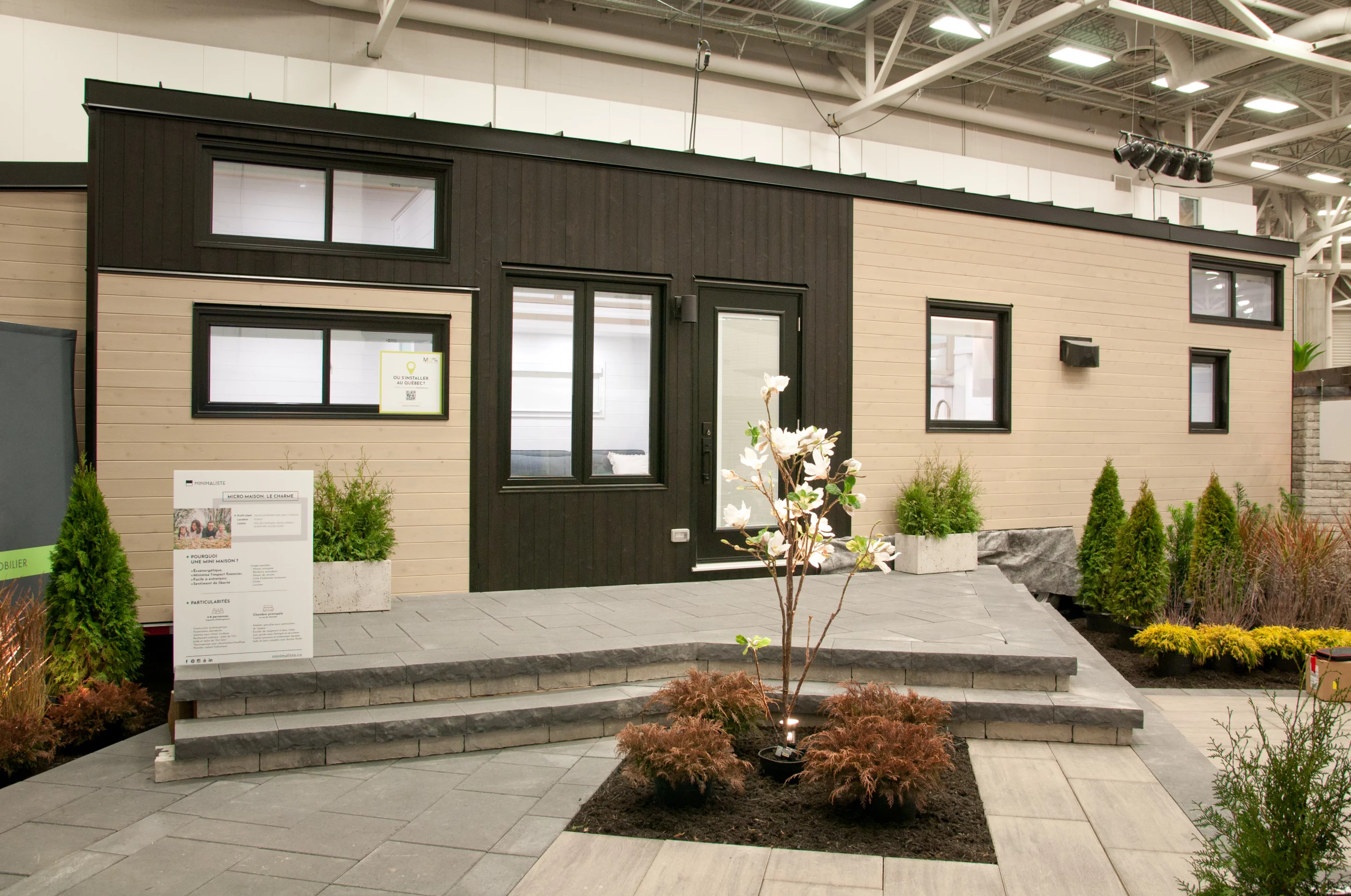 The Charme is finished in cedar, laid both horizontally and vertically, with the latter charred using the Japanese Shou Sugi Ban method, which is often used for its distinctive appearance and to protect the wood from insects