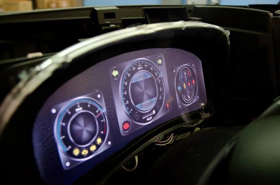 Instrument cluster display in the reference vehicle