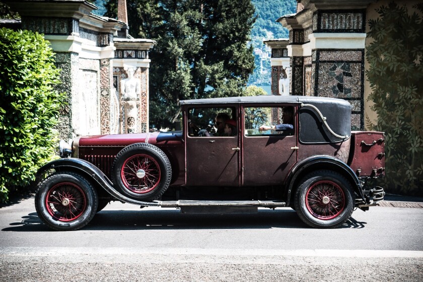 Marco Gastaldi's 1927 Hispano-Suiza T49 Weymann Sport Saloon by H. J. Muliner won the Trofeo FIVA for the best preserved pre-war car. It was in remarkable shape considering it has been on the road for 90 years.