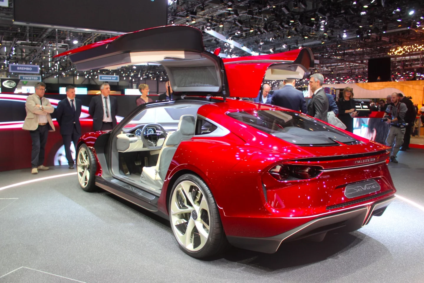 The rear of the Italdesign DaVinci is a direct homage to the whole Italian GT tradition