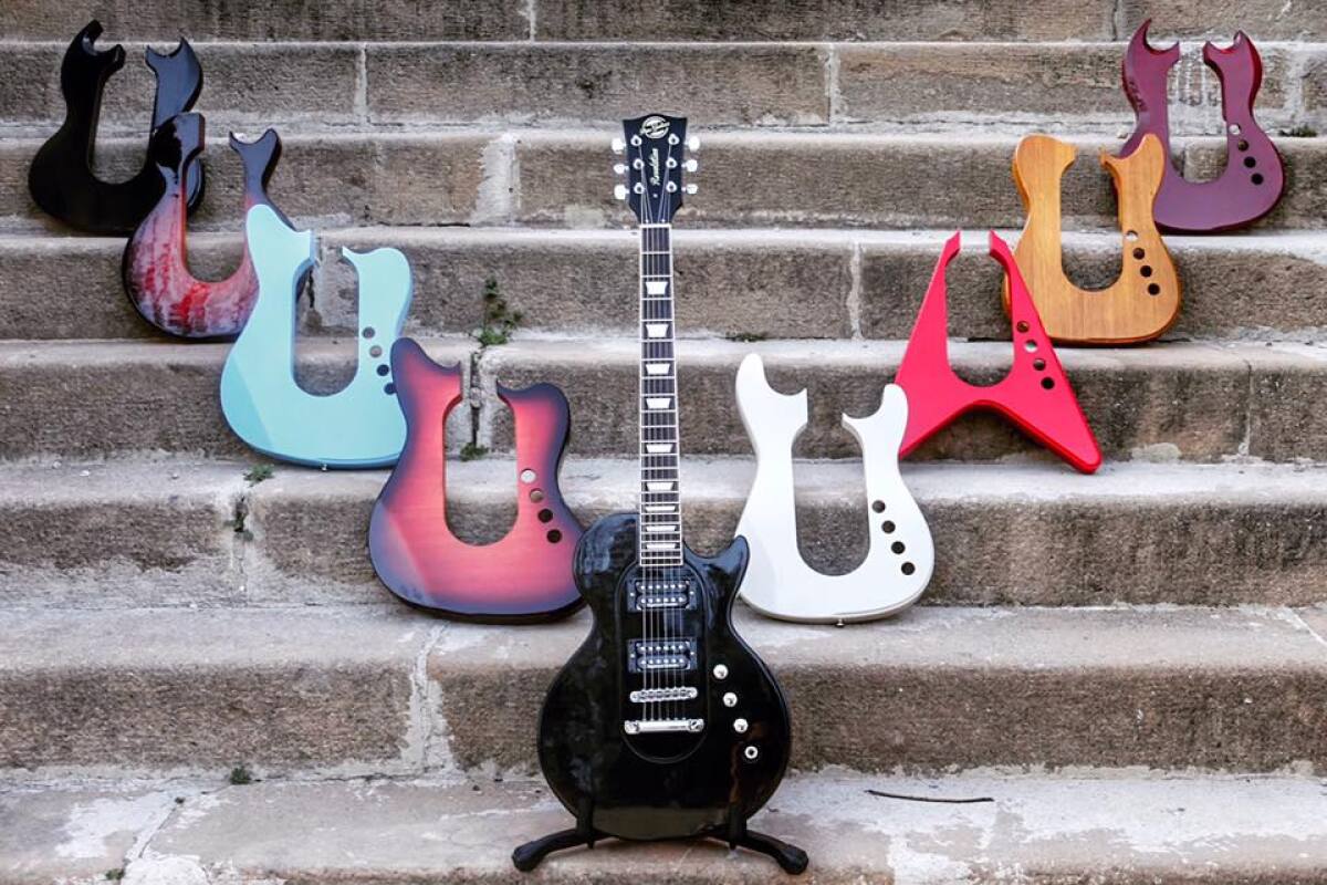 The Revolution guitar range is made up of two body cores and numerous snap-on body shapes