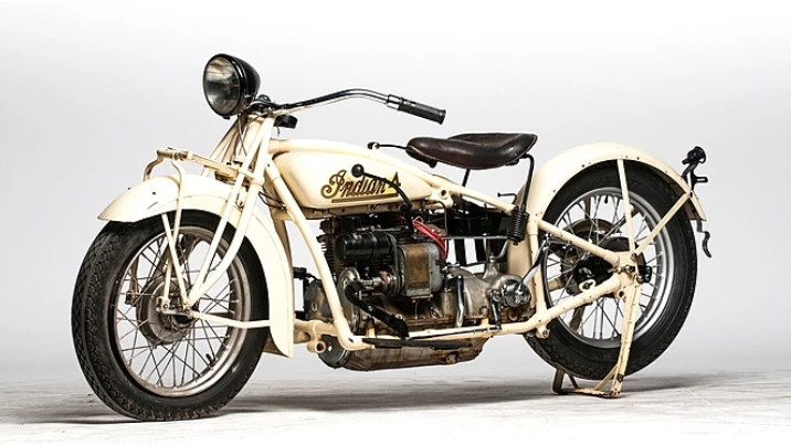An early 1929 Indian 402 Four Cylinder built in the year the Indian Four was upgraded from the 401 to the 402 model, which came with stronger twin downtube frame based on the 101 Scout frame and a stronger five-bearing crankshaft.