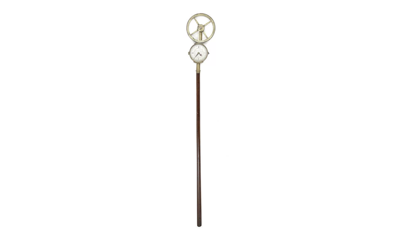 A rare George Adams senior brass and mahogany waywiser, English, circa 1760