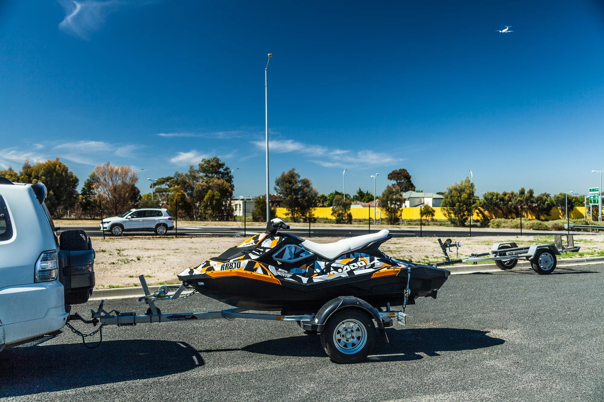 The Sea-Doo Spark on its small trailer (Photo: Loz Blain/Gizmag.com)