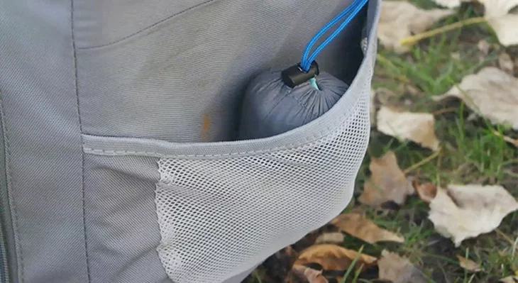 The DayLite Hammock can can be stuffed into a tiny, fist-sized carry sack for easy transport