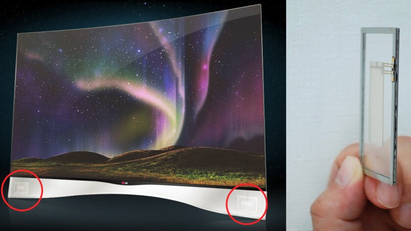 Smart Sonic Sound are featured in LG's 55 inch curved-screen OLED TV (Photo: LG Electronics, Kyocera)