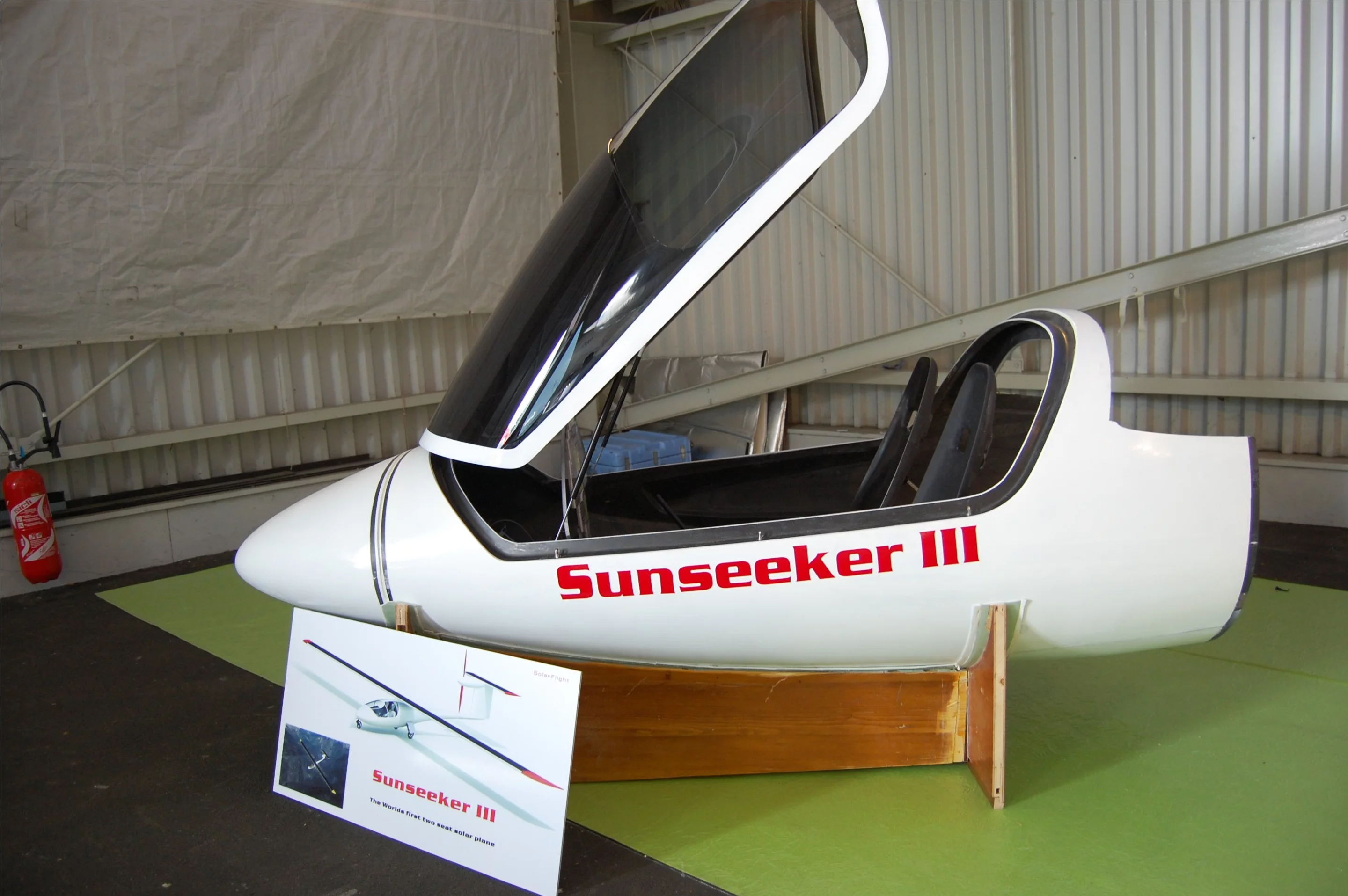 The front of Sunseeker III on display at the Green Air Show in Paris