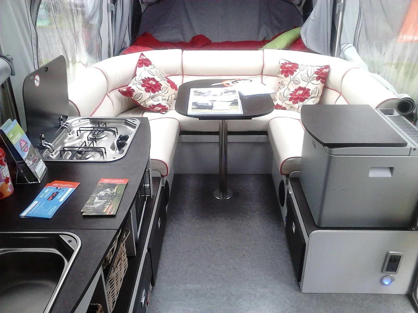Inside the Opus camper