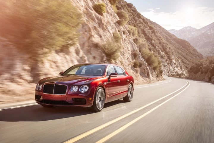 Bentley says the Flying Spur V8 S has been "tuned for power and performance"