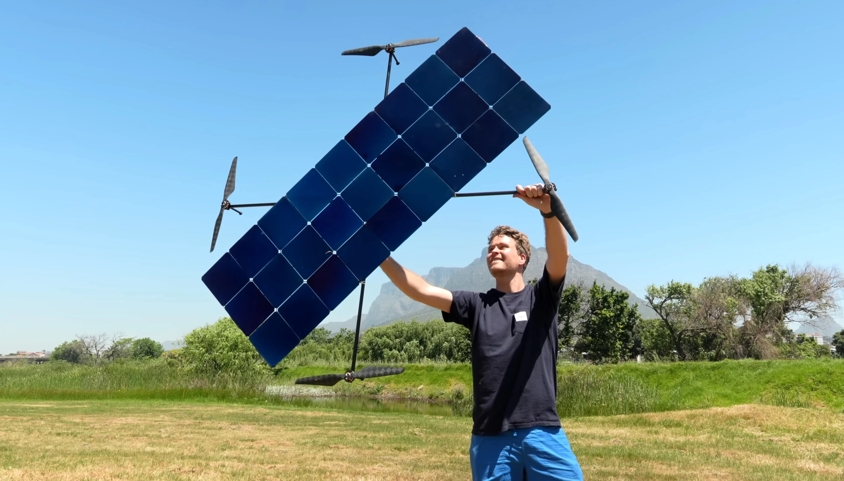 "For years now, I've wondered - is it possible for a drone to fly on solar power alone?" says Luke Bell as he introduces a project designed to find that out