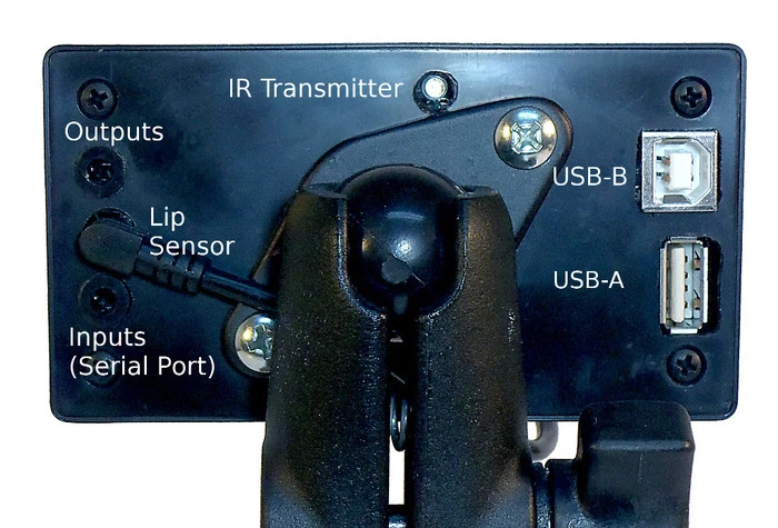A view of the back of the QuadStick sensor