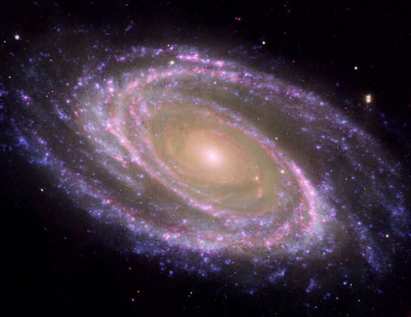 The striking spiral structure of galaxy M81 in the Big Dipper (Photo: NASA)