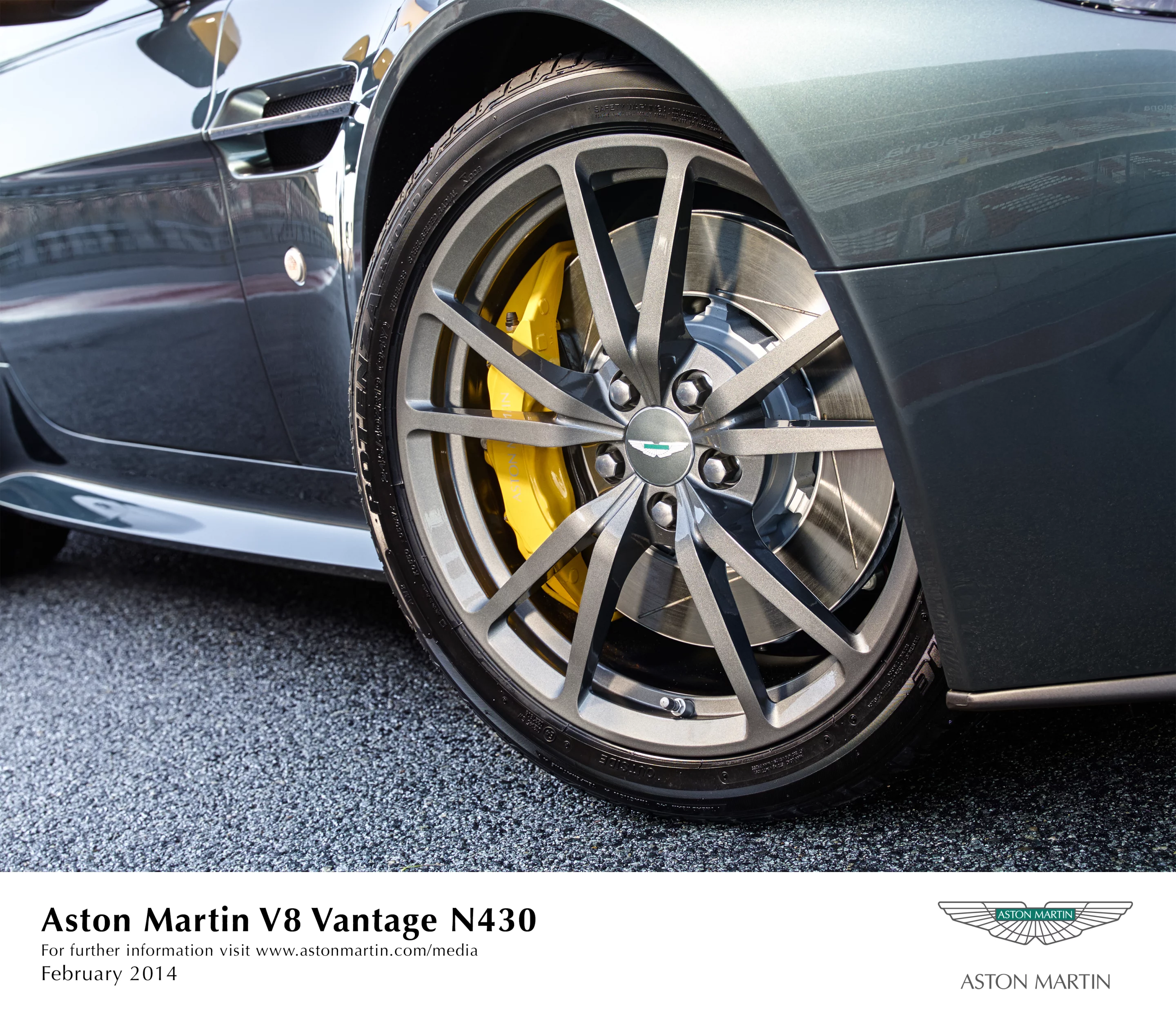 The Vantage N430 has two-piece floating disc brakes