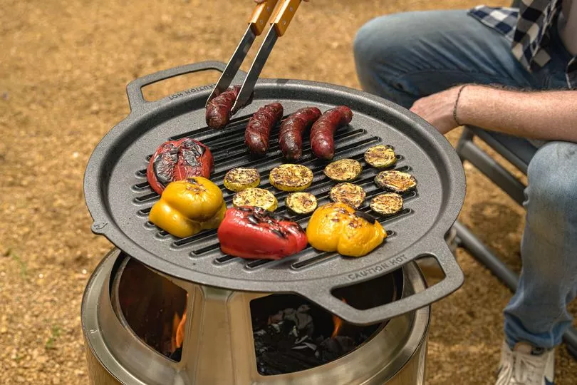 Shipping for the Solo Stove's Fire Pit Cooking system is slated for August