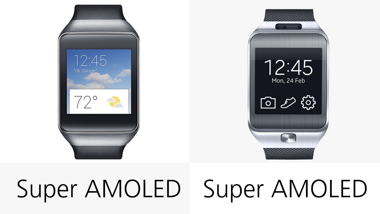 Both screens use Super AMOLED technology