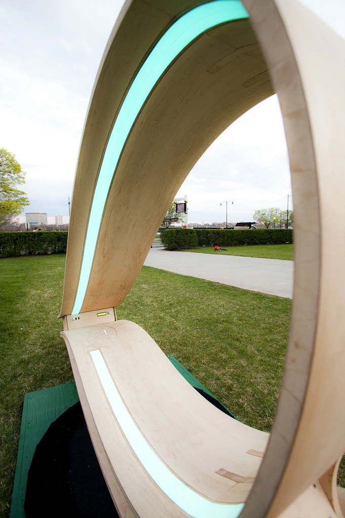 Not so soft - the gentle curve of the SOFT Rocker's wooden seat is said to be very comfortable