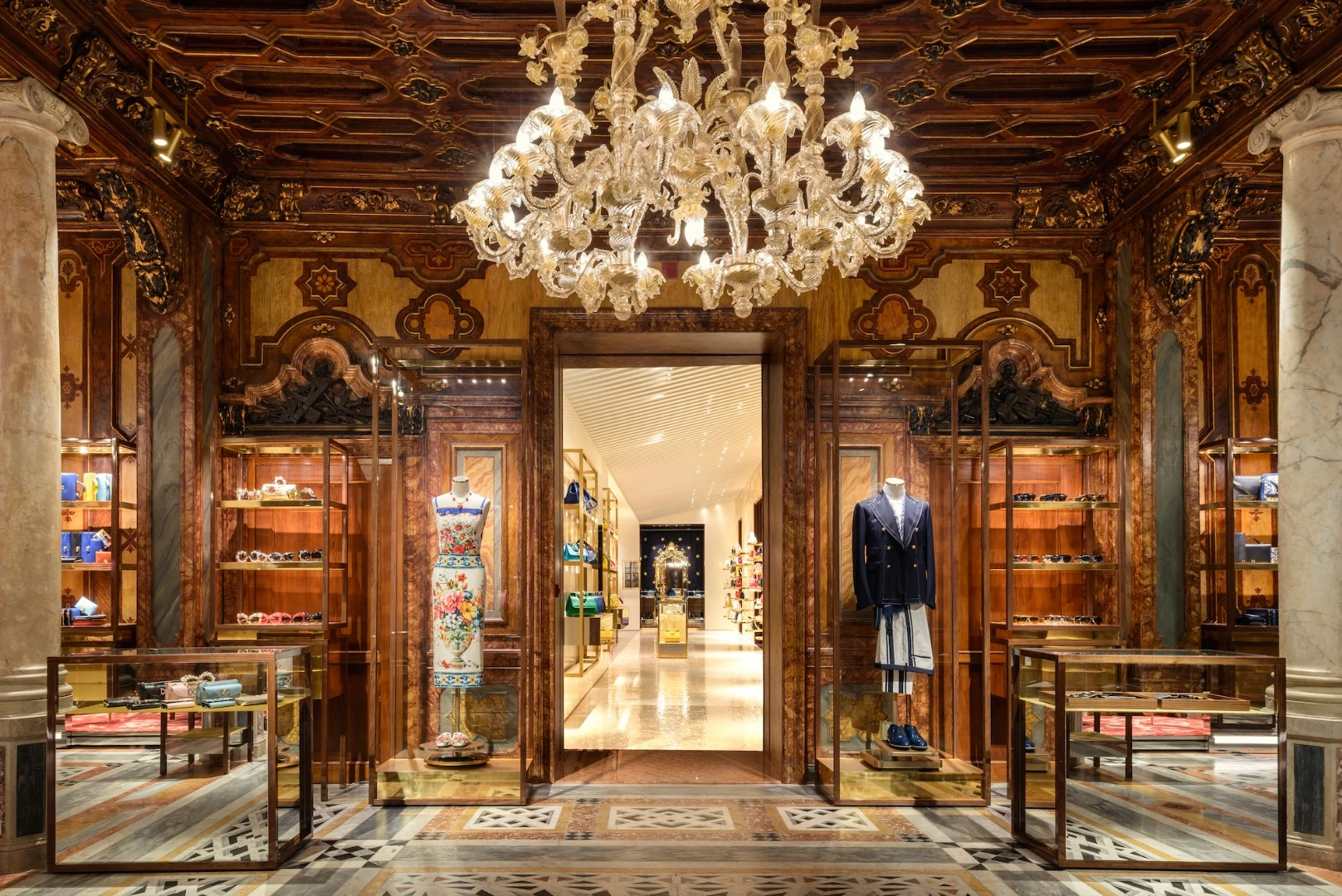 The Dolce & Gabbana’s Venice Palazzo in Italy by French architecture firm Carbondale earned a "Special prize for an Interior Shops & Stores" at the 2018 Prix Versailles awards