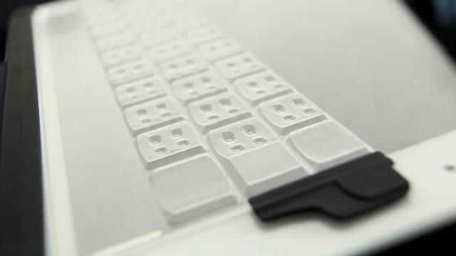 The keys have been reinforced with micro-structures to give the product some resistance against key strikes