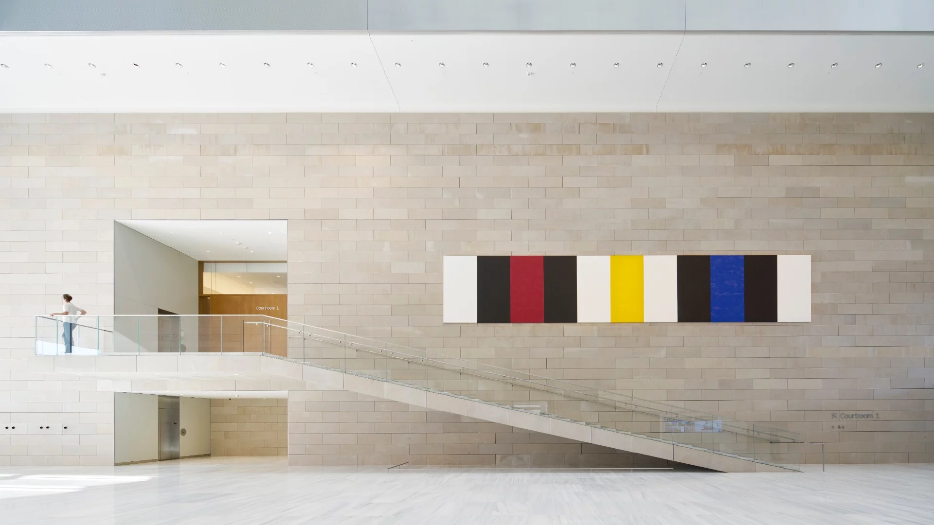 The New United States Courthouse includes 24 courtrooms and 32 judicial chambers