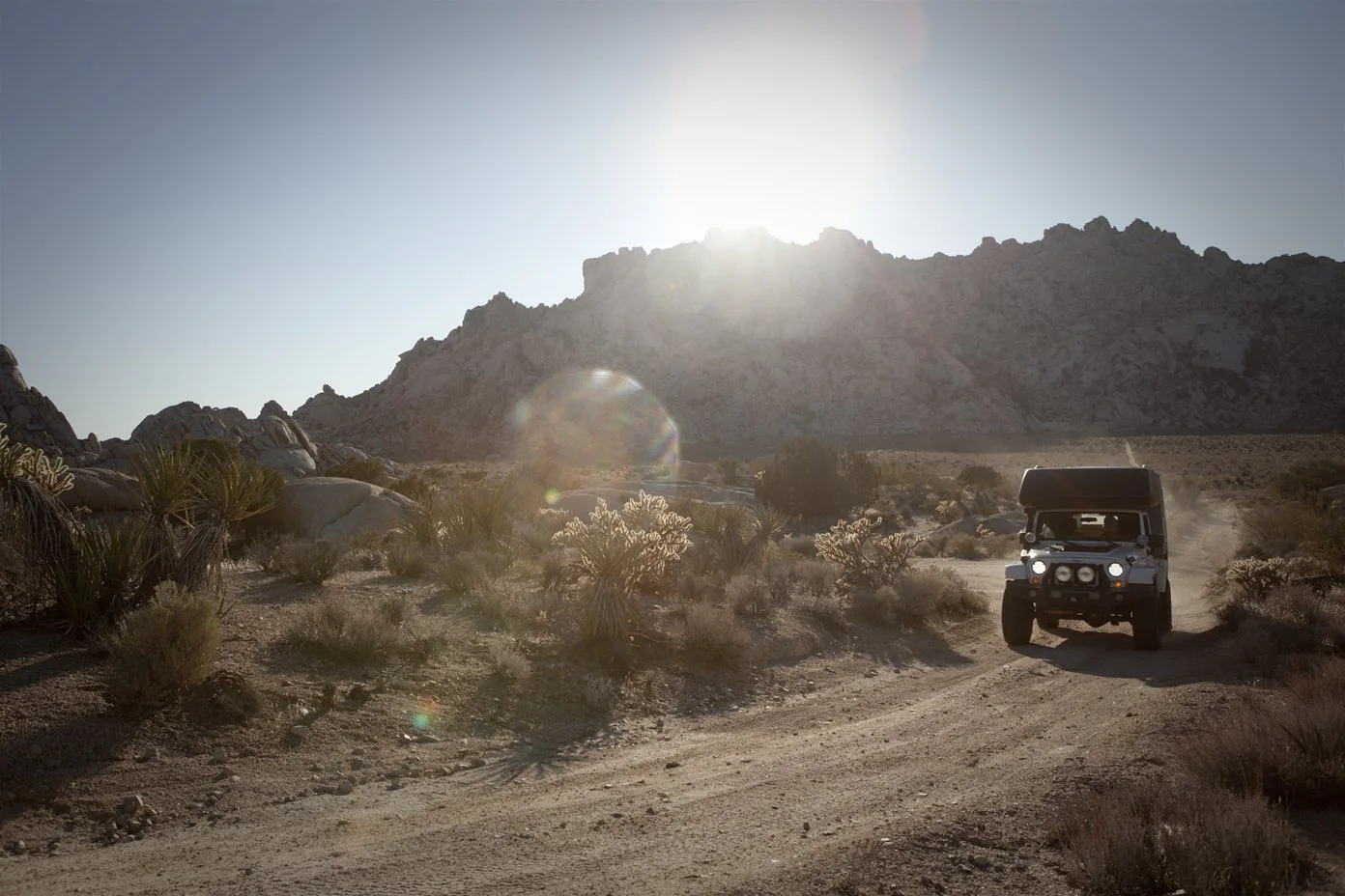 Testing included a trip into the Mojave Desert