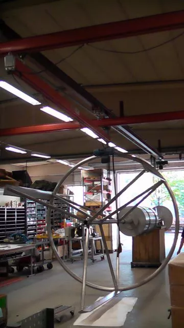 The small-scale SeaTwirl prototype, in production