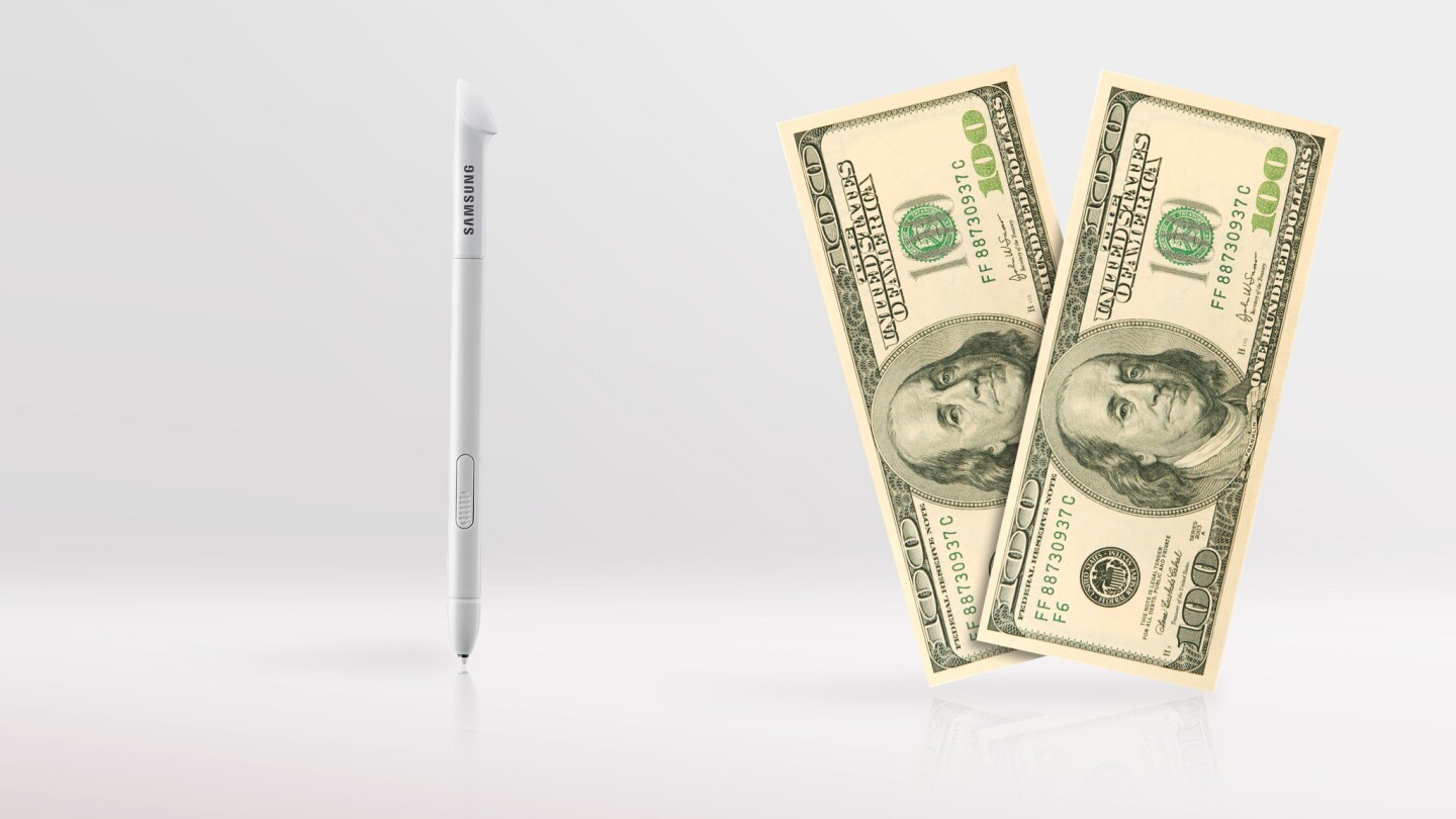 S Pen stylus, or great price? (dollar image: Shutterstock)