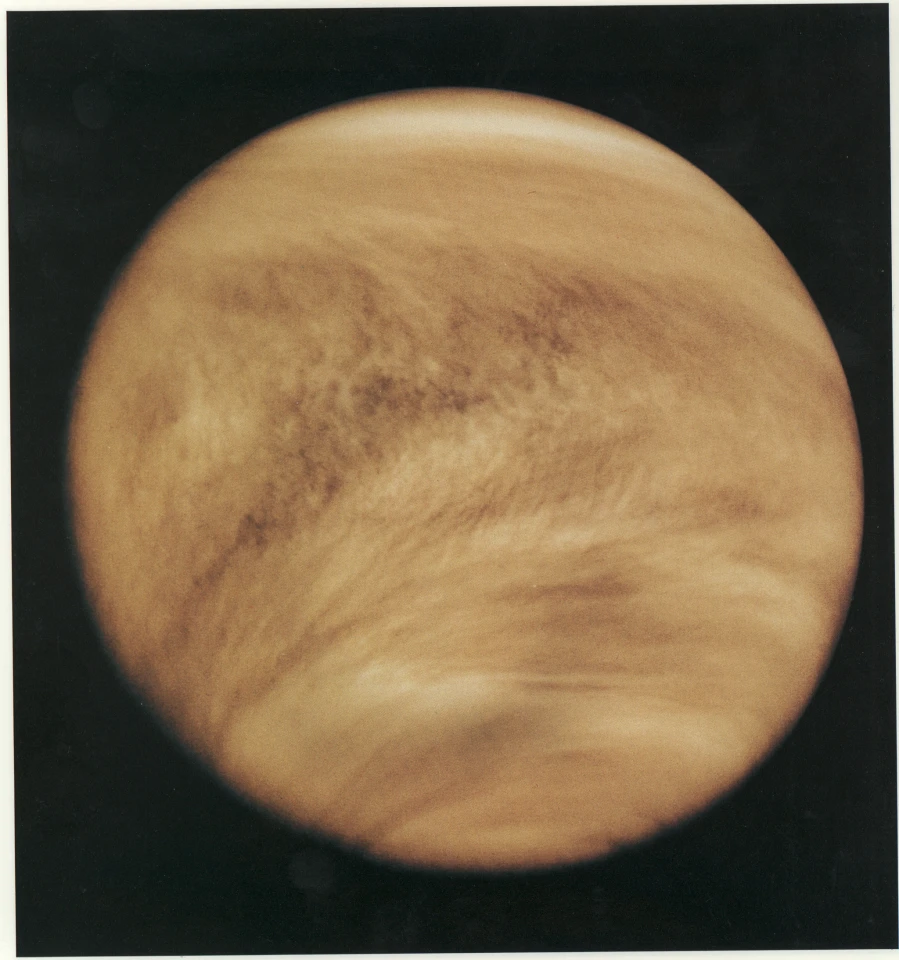 Venus is shrouded in dense atmospheric clouds (Image: NSSDC Photo Gallery)