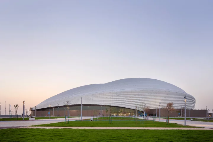 Zaha Hadid Architects, along with Aecom, was commissioned to design the stadium for the 2022 FIFA World Cup