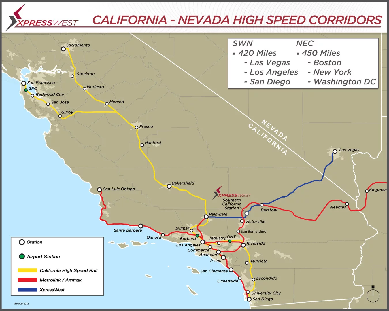 The proposed new high-speed rail route