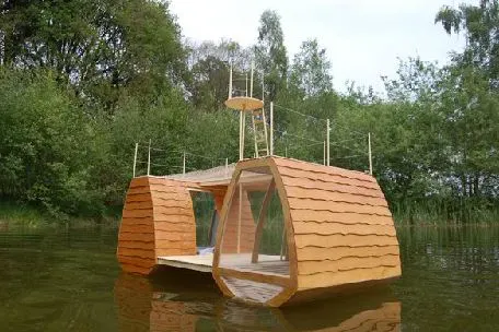 The sustainable retreat was built using FSC certificated wood