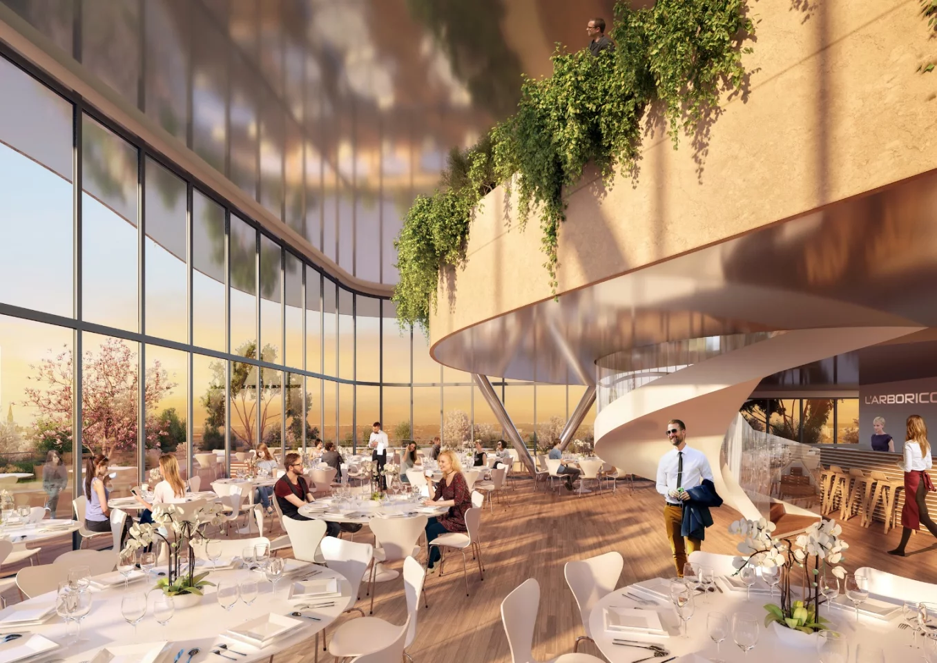 Arboricole would include 50 apartments a hotel, concert hall, an area for artists and a restaurant up on the rooftop