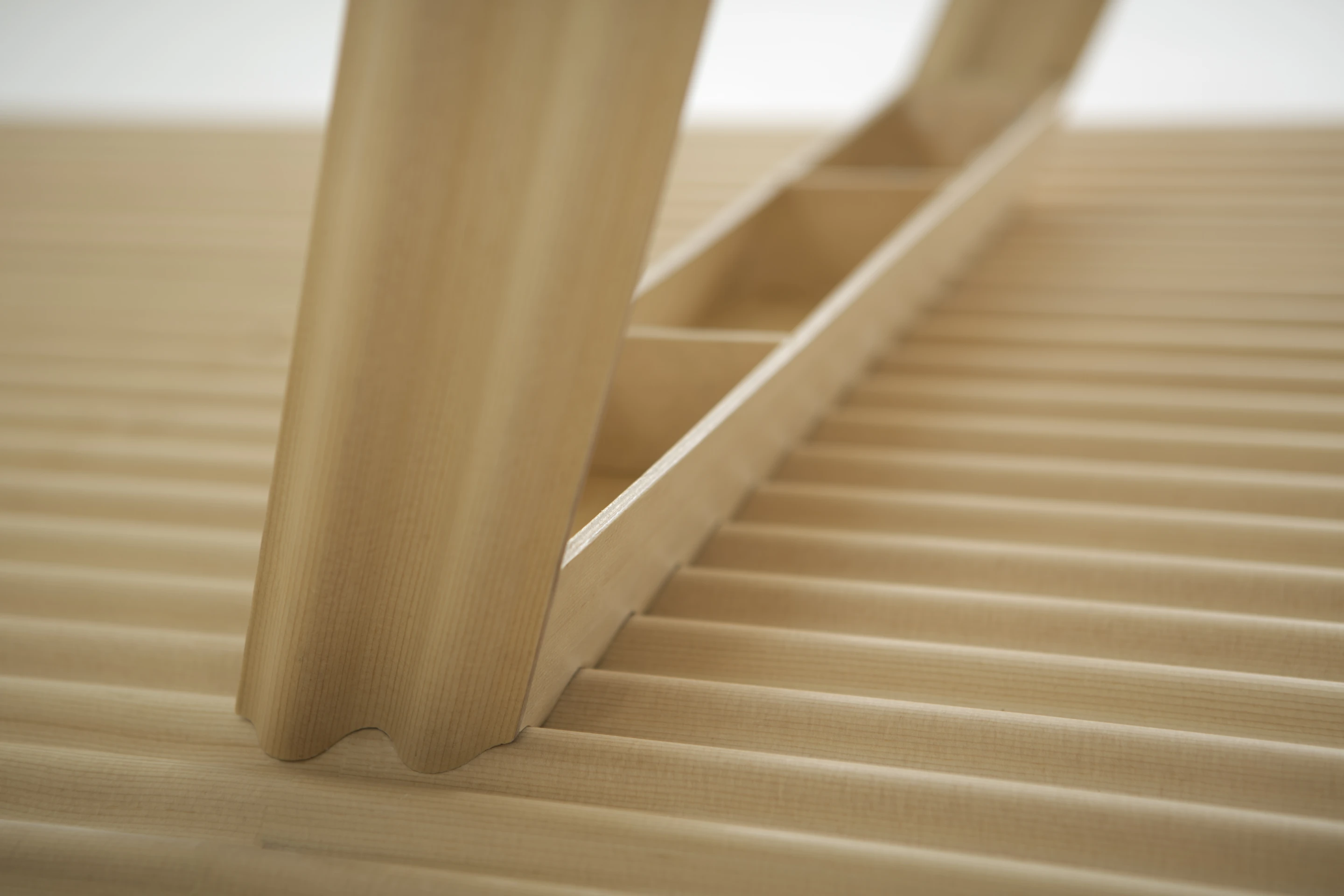 This technique allowed Hubert to create a strong and sturdy table that uses up to 80 percent less material than most wooden tables