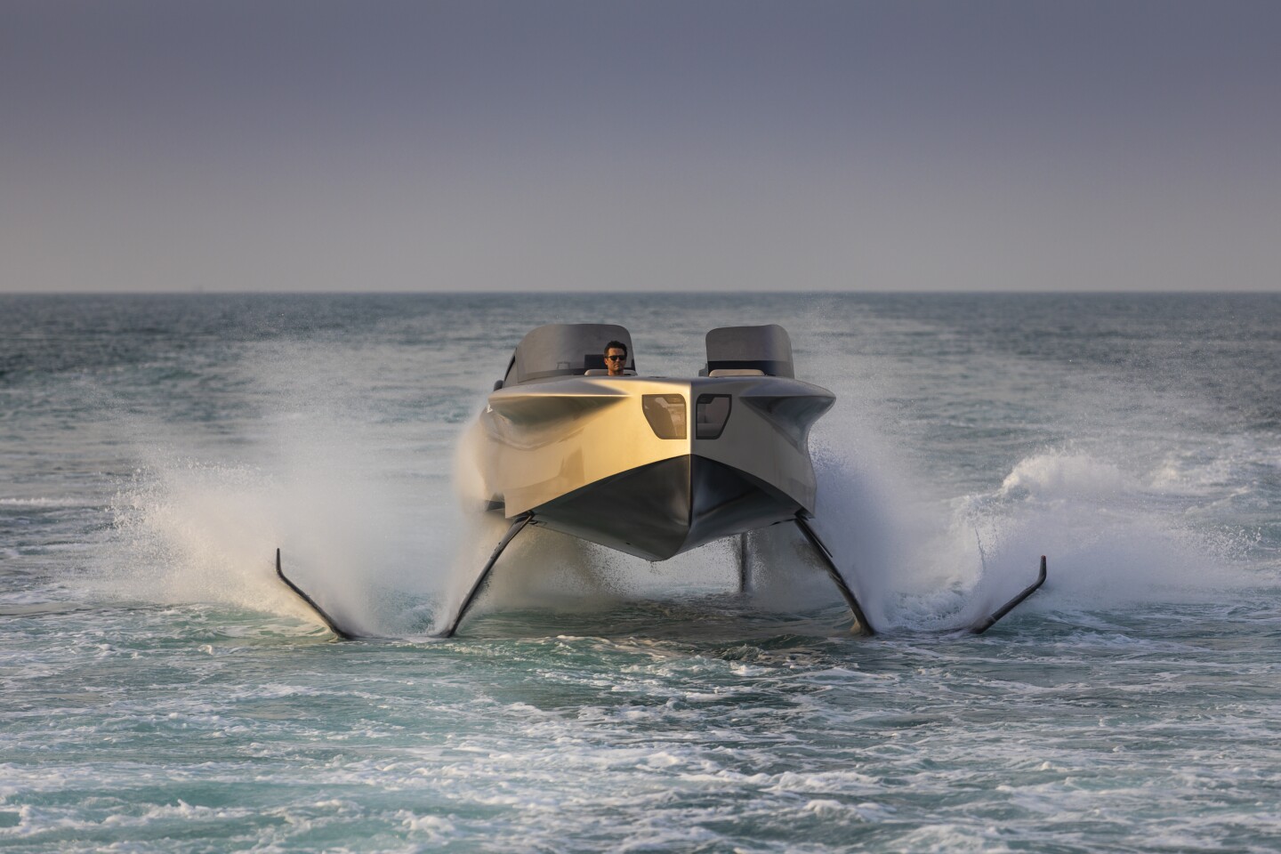 Enata's new 2020 Foiler swaps out the hybrid propulsion system of the 2019 model for two 370-hp turbocharged V8 diesel engines