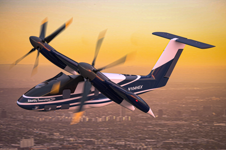 Artist's concept of the Sikorsky HEX/VTOL tilt-wing aircraft