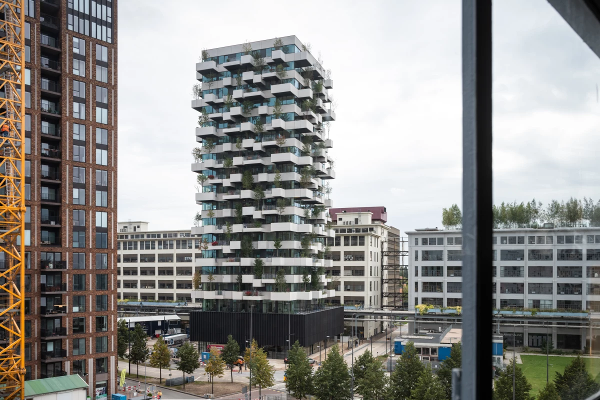 Trudo Tower's exterior features 135 trees, as well as 8,500 bushes and 1,500 plants