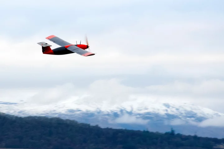 The hydrogen-powered drone takes to the Scottish skies