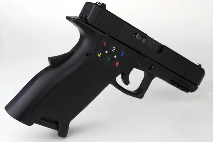 The 3D-printed functional prototype of the Smart 2™ 9mm pistol
