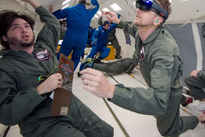 NASA and Microsoft engineers test Project Sidekick on NASA’s Weightless Wonder C9 jet