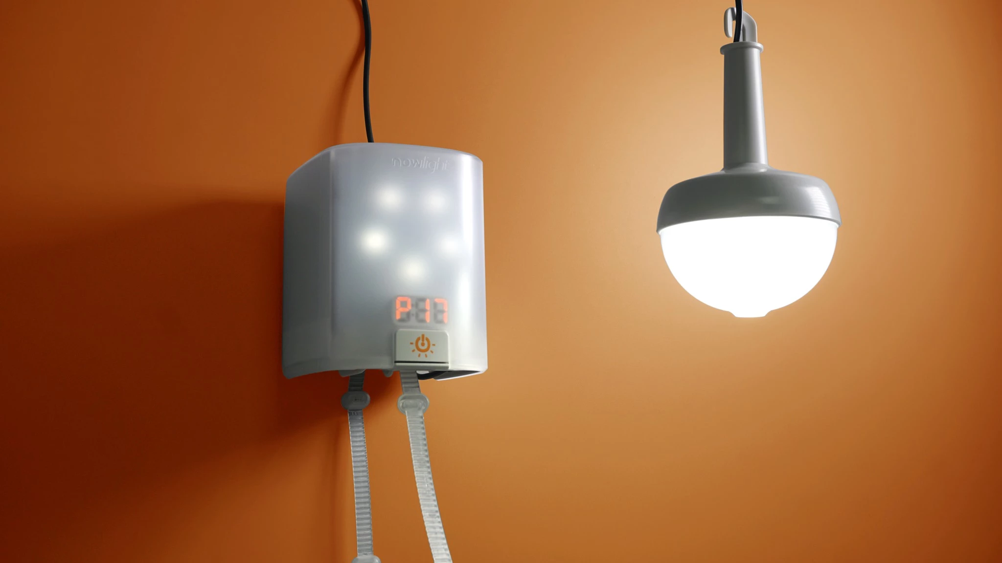 The SatLights let users spread light around from the single NowLight base