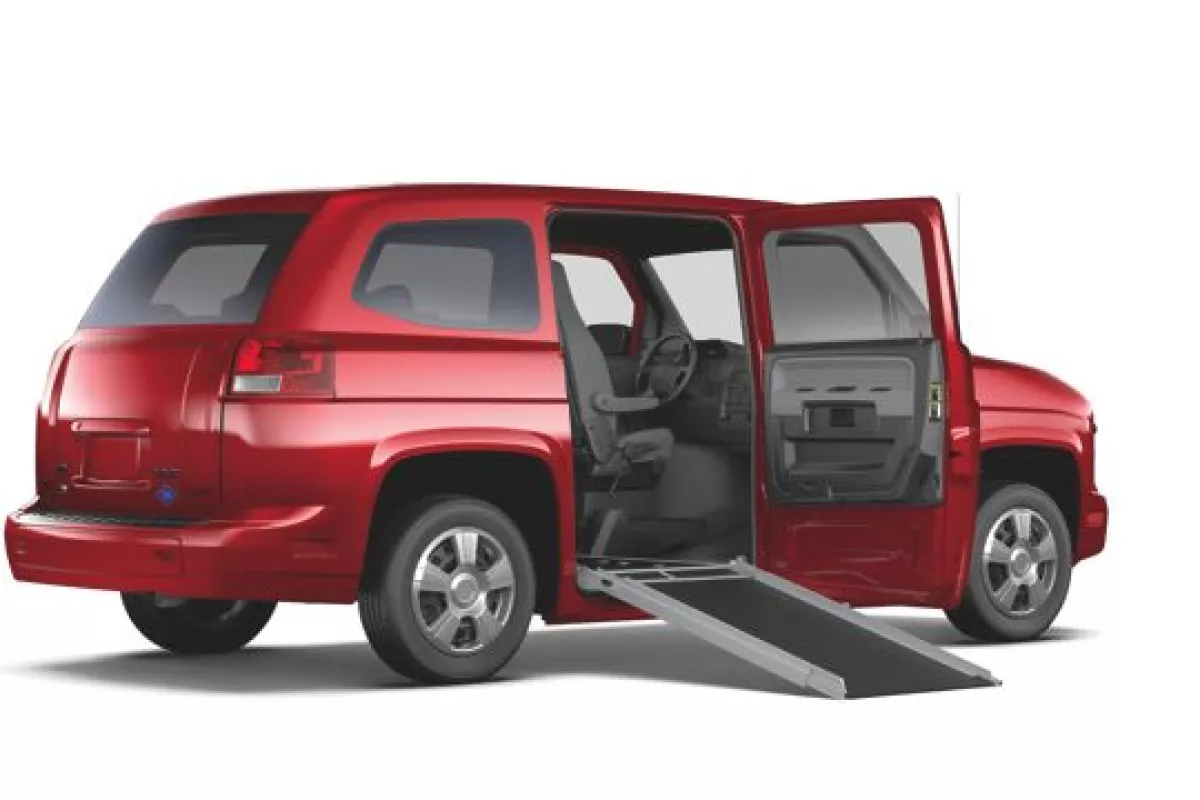 The Vehicle Production Group's MV-1 van is designed with wheelchair-using passengers in mind
