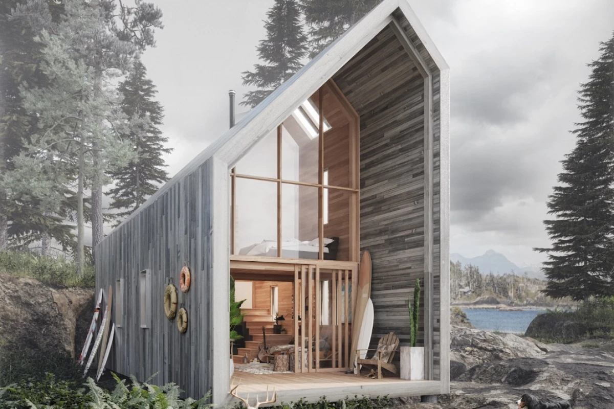 The Surf Shack is delivered in flatpack form by truck (or helicopter if it's a very rural spot)