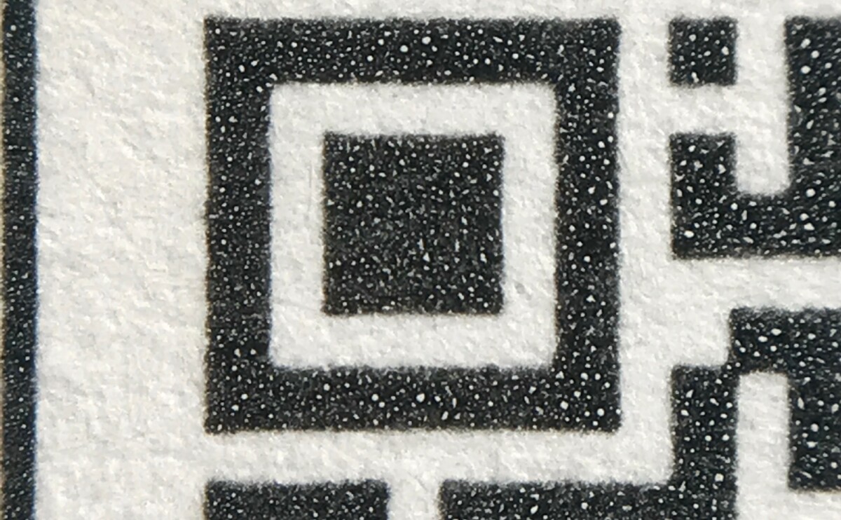The microparticles show up as patterns of tiny white spots on a black background