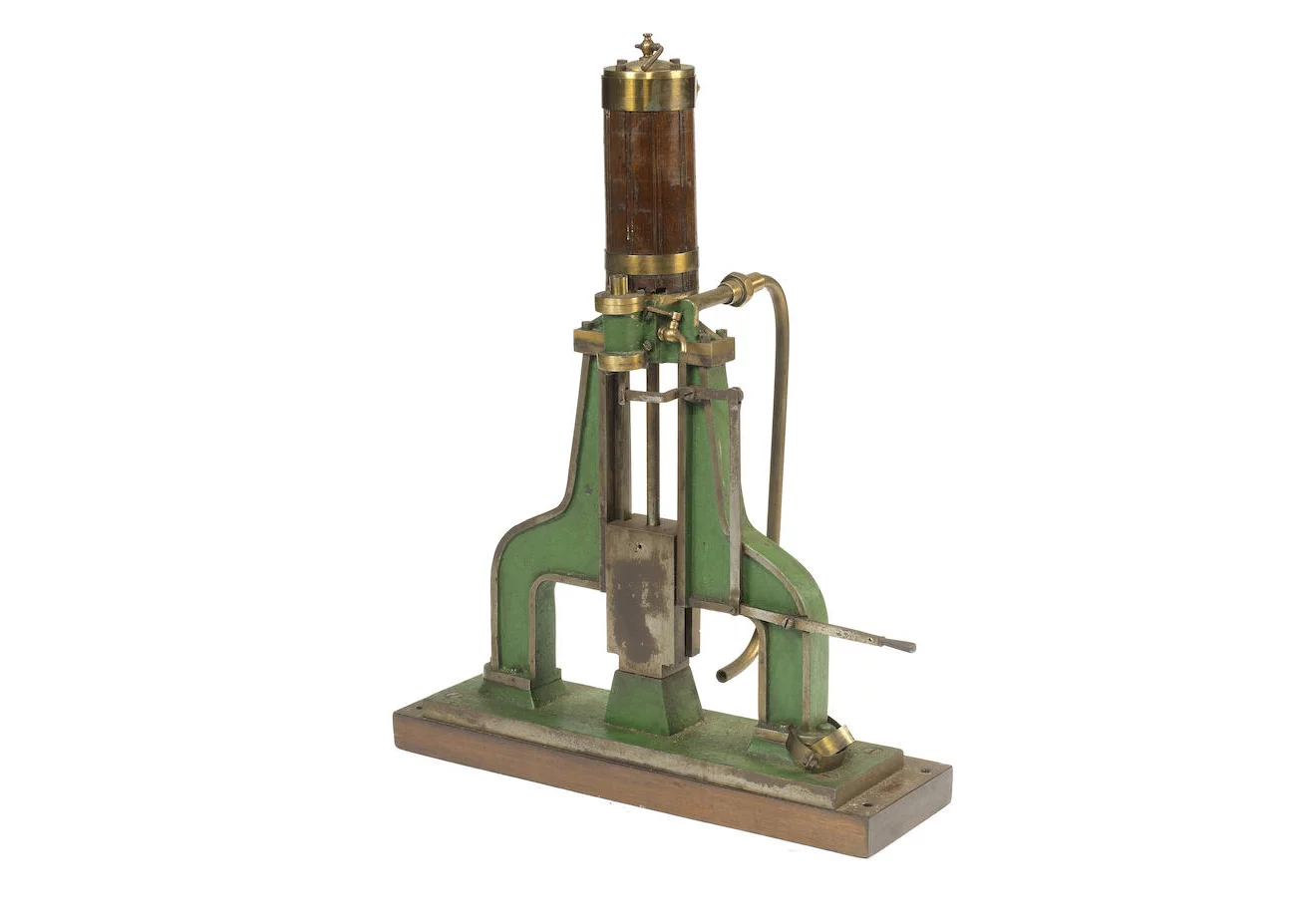 A late 19th century model of a double frame single cylinder steam hammer