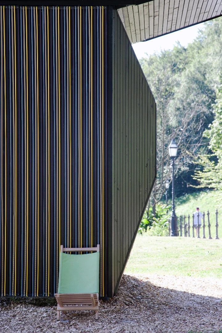 Living Unit on Ljubljana Castle doesn't require standard foundations, but can be affixed to the ground using either a steel anchoring system or removable concrete cubes