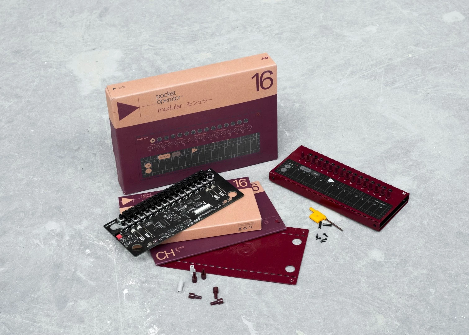 The Pocket Operator Modular 16 doesn't generate any sounds itself but is designed to control other modular synthesizers