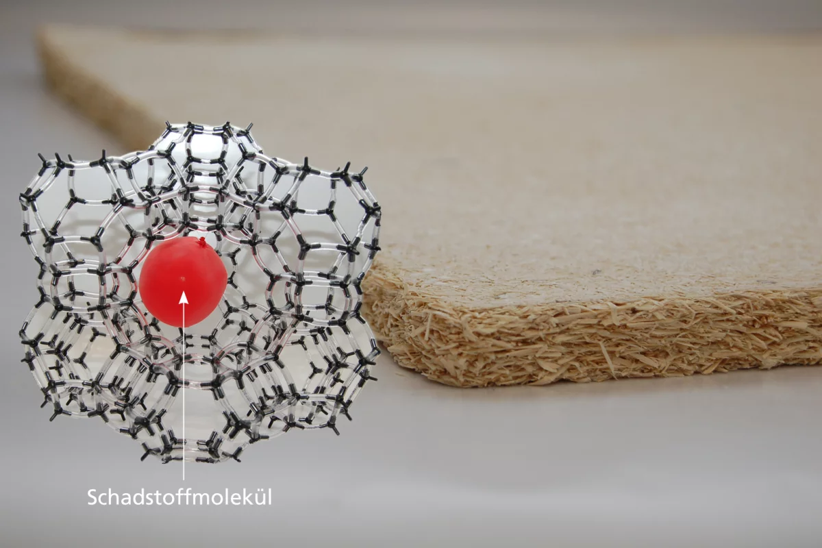 A model zeolite molecule, illustrating its porous structure and large inner surface area (Photo: Fraunhofer)